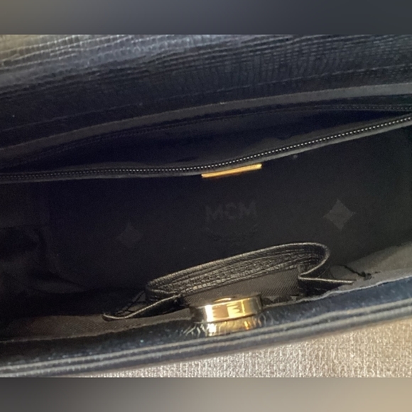 MCM Black Leather with Gold Hardware and Decoration Mini Handbag- EUC - COA - Picture 15 of 16